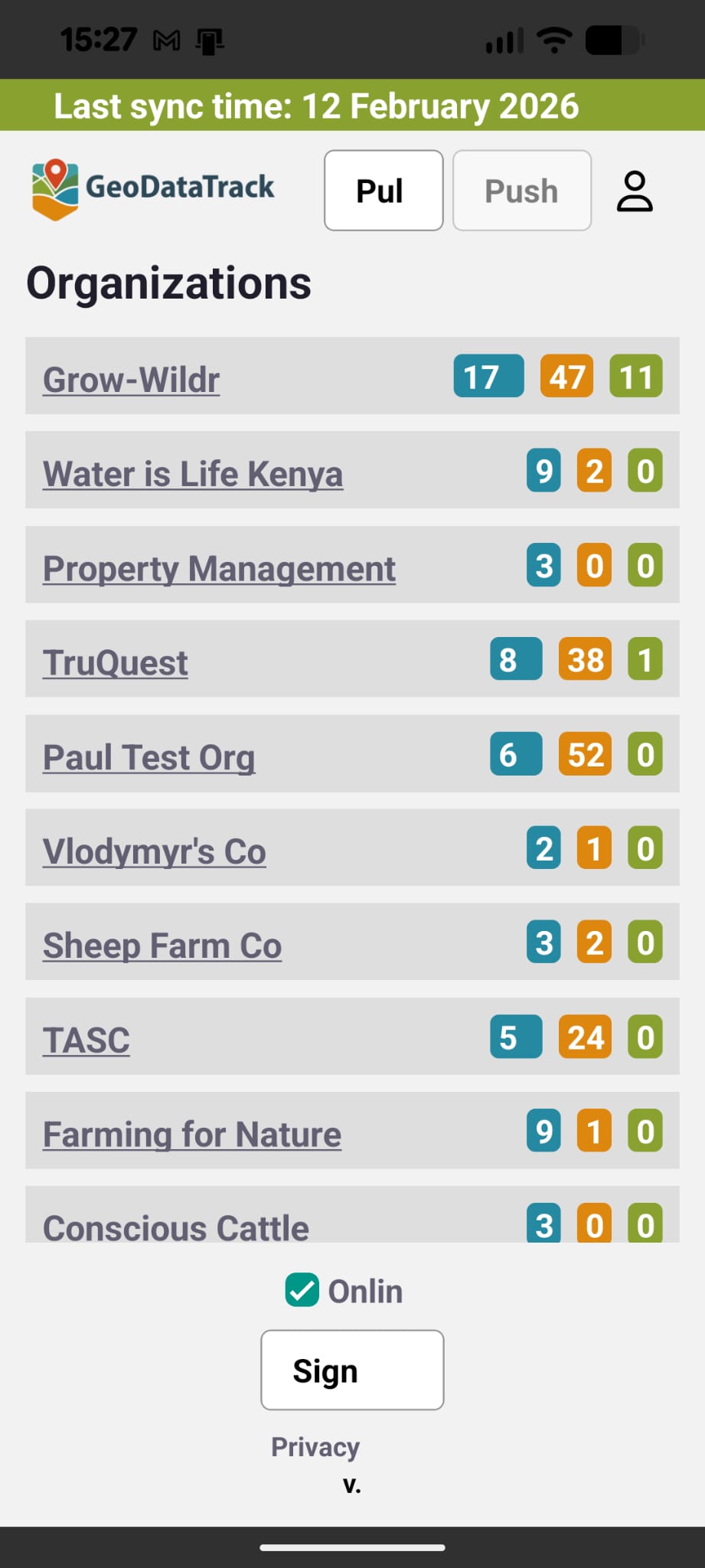 GeoDataTrack Surveyor Mobile App