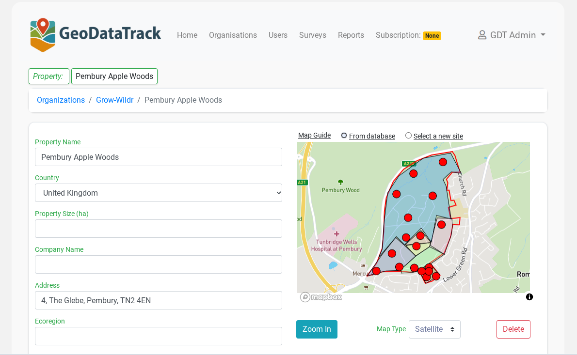 GeoDataTrack Property Mapping Tool
